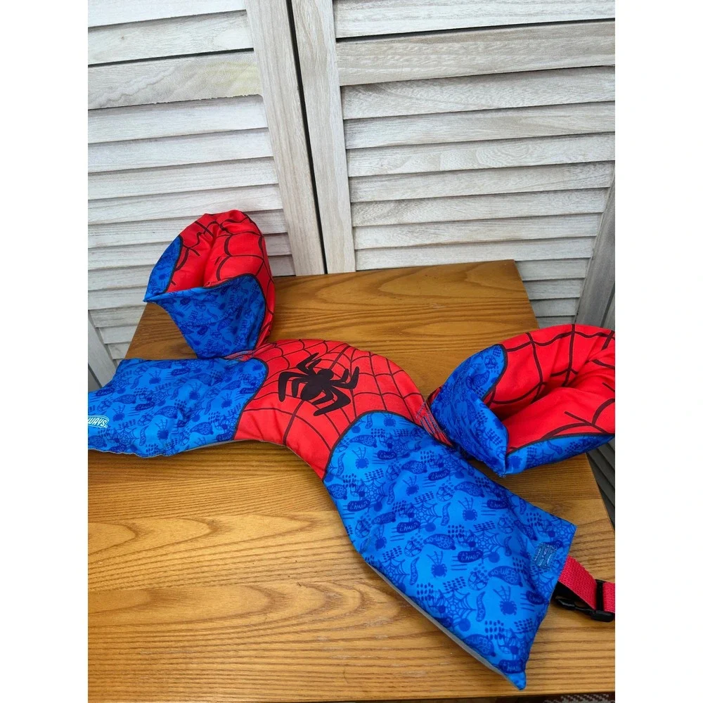 Swimways Spiderman Puddle Jumper 33-55 lbs Red Boys Life Jacket